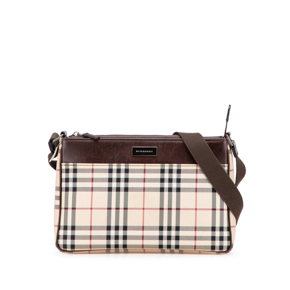 Pre-Loved Burberry House Check Canvas Crossbody - Picture 1 of 11